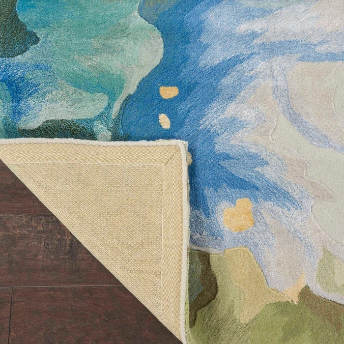 Contemporary Rugs & Transitional Rugs Prismatic PRS16 Lt. Blue - Blue & Lt. Green Hand Tufted Rug