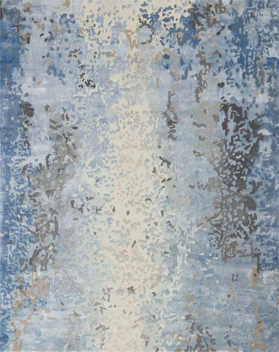 Contemporary Rugs & Transitional Rugs Prismatic PRS17 Lt. Blue - Blue Hand Tufted Rug