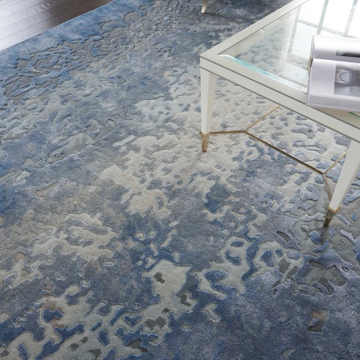 Contemporary Rugs & Transitional Rugs Prismatic PRS17 Lt. Blue - Blue Hand Tufted Rug