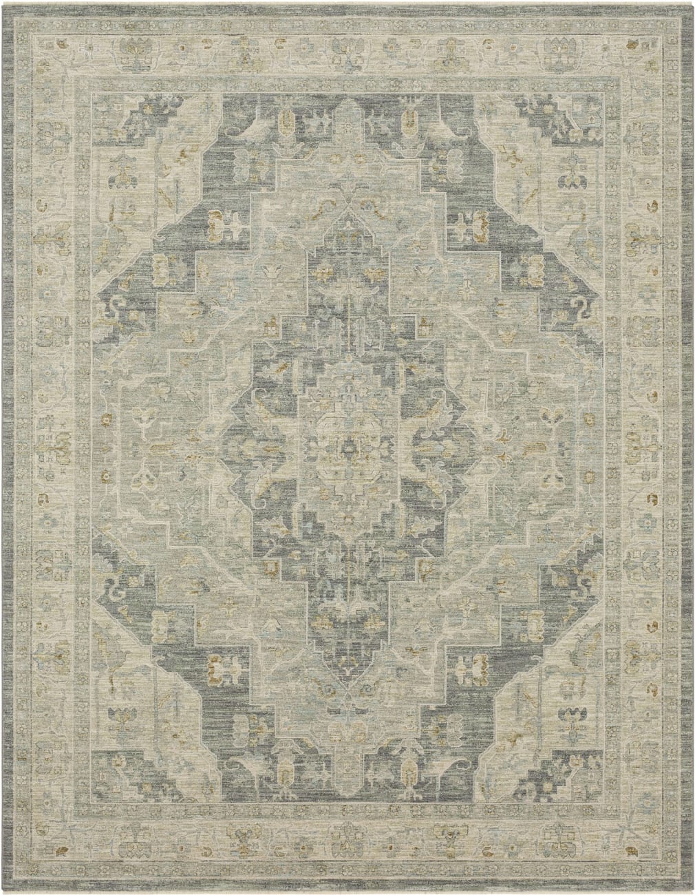 Traditional & Oriental Rugs Adalia Kumra Dark Gray Lt. Grey - Grey Machine Made Rug