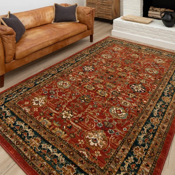 Traditional & Oriental Rugs Spice Market Keralam Spice Garnet Red - Burgundy Machine Made Rug