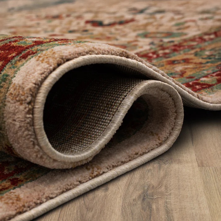 Traditional & Oriental Rugs Spice Market Keralam Cream Ivory - Beige & Red - Burgundy Machine Made Rug