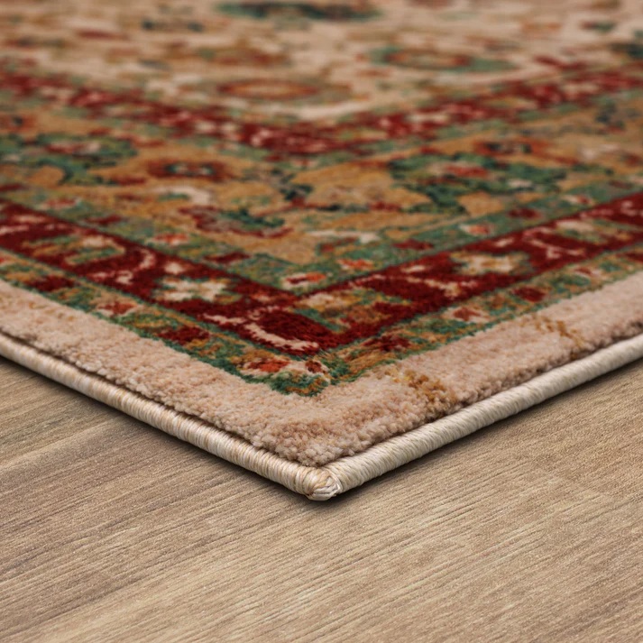 Traditional & Oriental Rugs Spice Market Keralam Cream Ivory - Beige & Red - Burgundy Machine Made Rug