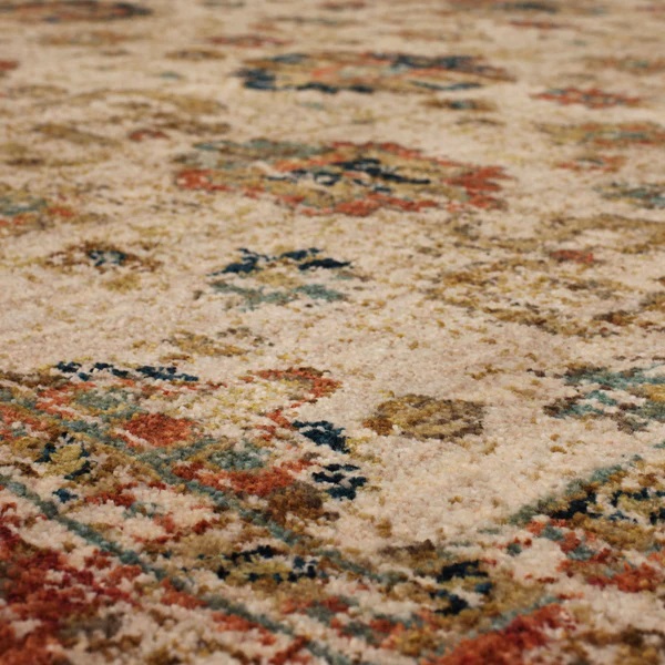 Traditional & Oriental Rugs Spice Market Koyna Cream Ivory - Beige & Rust - Orange Machine Made Rug
