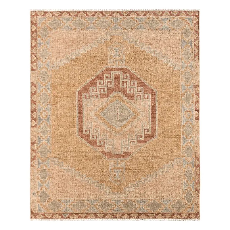 Traditional & Oriental Rugs Sevak SEV-07 Rust - Orange & Lt. Green Hand Knotted Rug