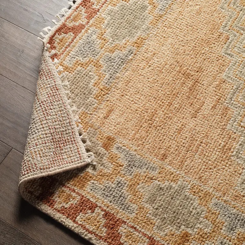 Traditional & Oriental Rugs Sevak SEV-07 Rust - Orange & Lt. Green Hand Knotted Rug