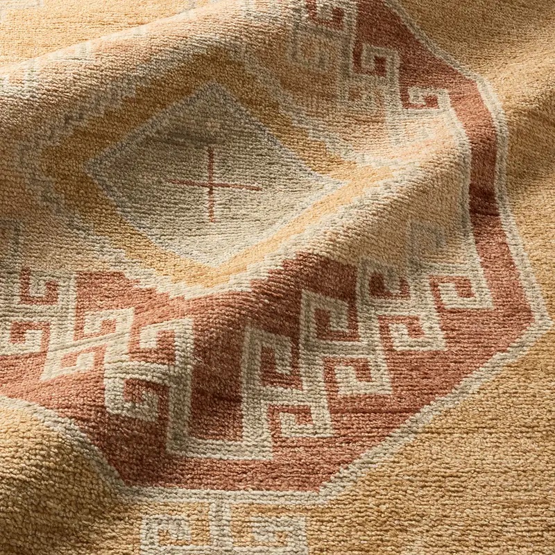Traditional & Oriental Rugs Sevak SEV-07 Rust - Orange & Lt. Green Hand Knotted Rug