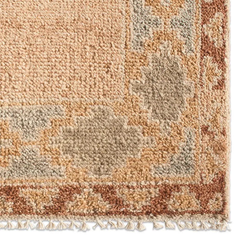 Traditional & Oriental Rugs Sevak SEV-07 Rust - Orange & Lt. Green Hand Knotted Rug