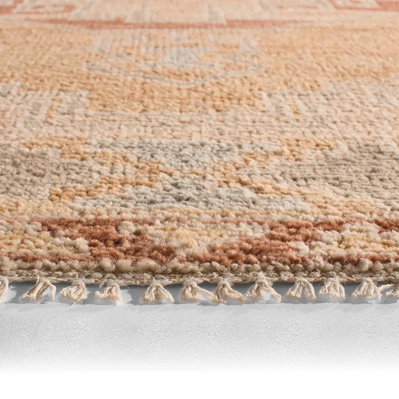 Traditional & Oriental Rugs Sevak SEV-07 Rust - Orange & Lt. Green Hand Knotted Rug