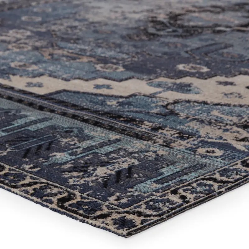 Outdoor Rugs Polaris POL39 Lt. Blue - Blue & Medium Blue - Navy Machine Made Rug