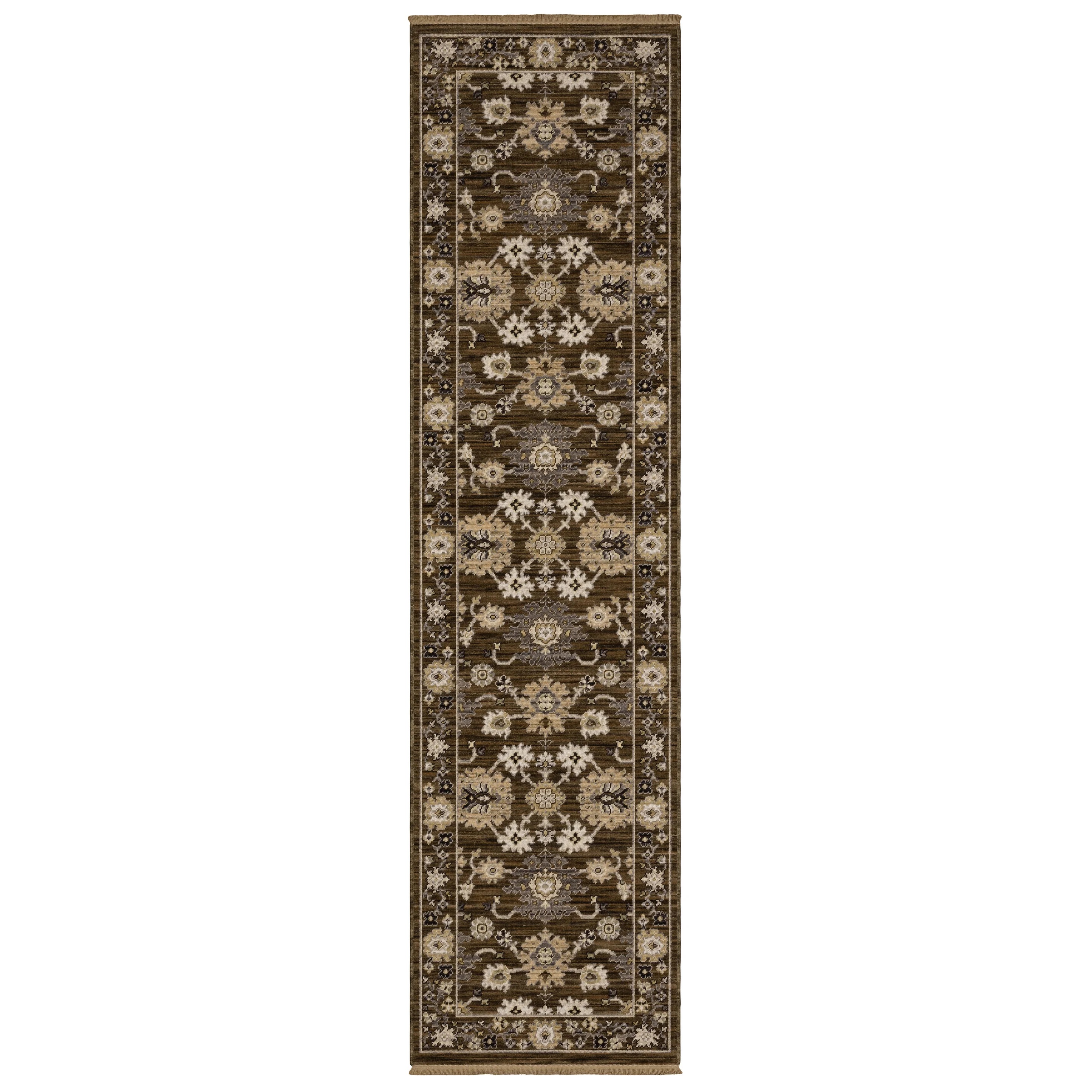 Oushak Rugs Acacia ACA01 Lt. Brown - Chocolate Machine Made Rug