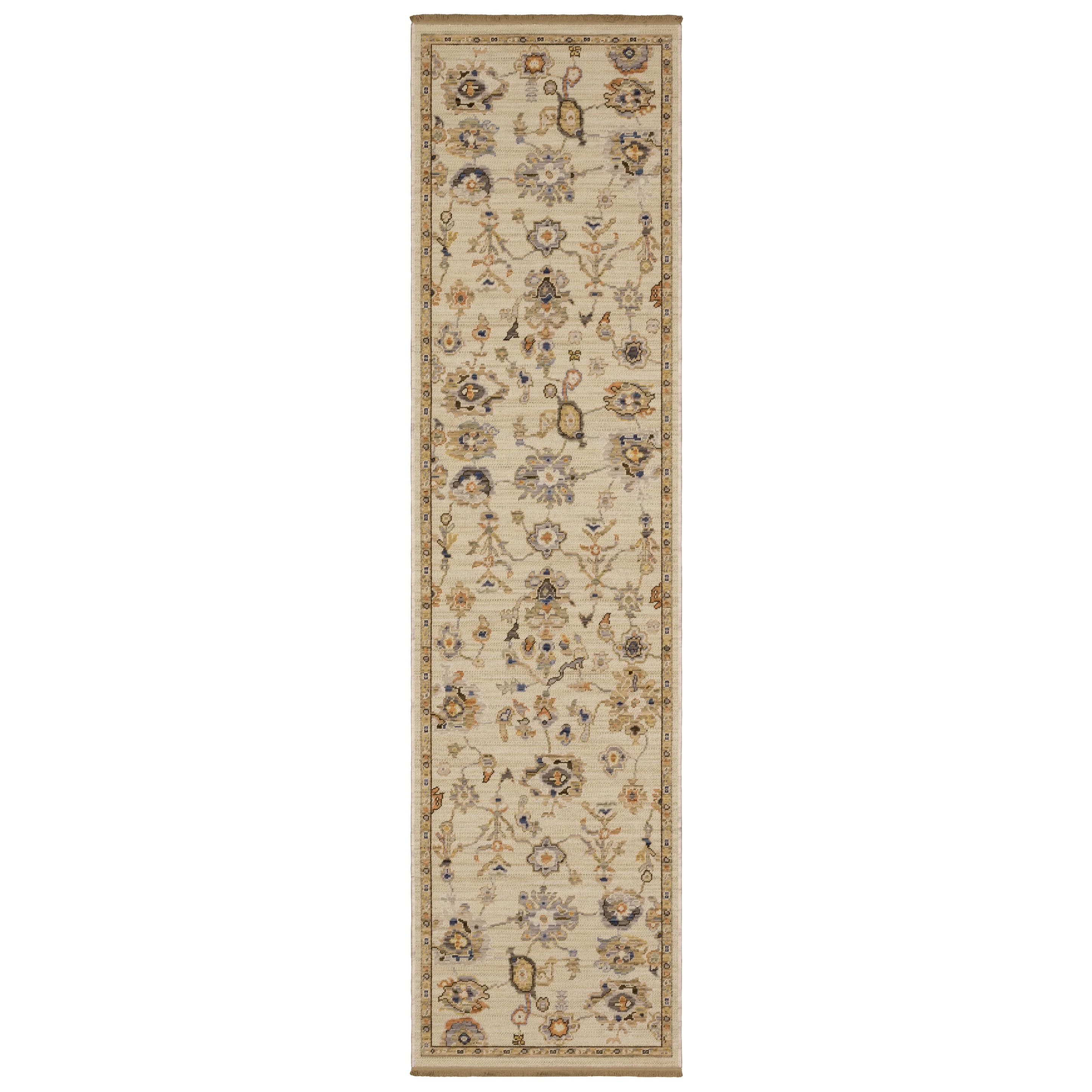 Oushak Rugs Acacia ACA13 Ivory - Beige Machine Made Rug