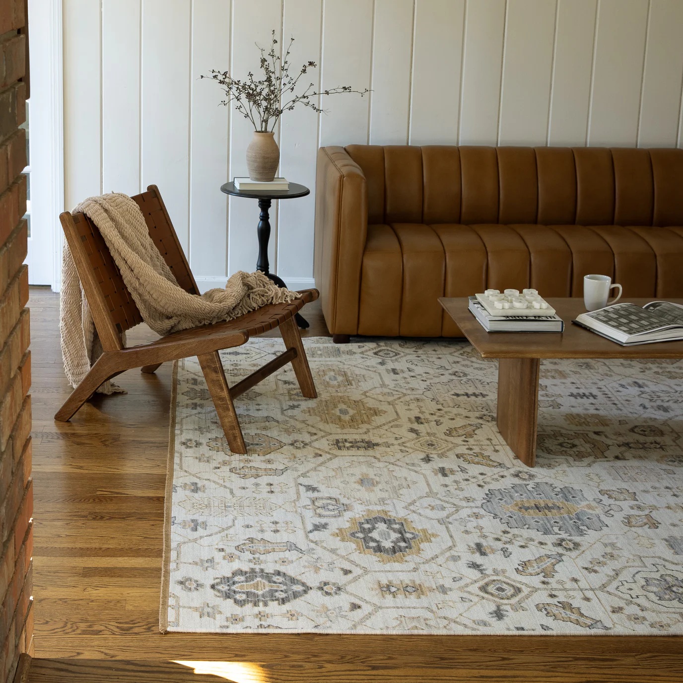 Oushak Rugs Acacia ACA11 Ivory - Beige Machine Made Rug