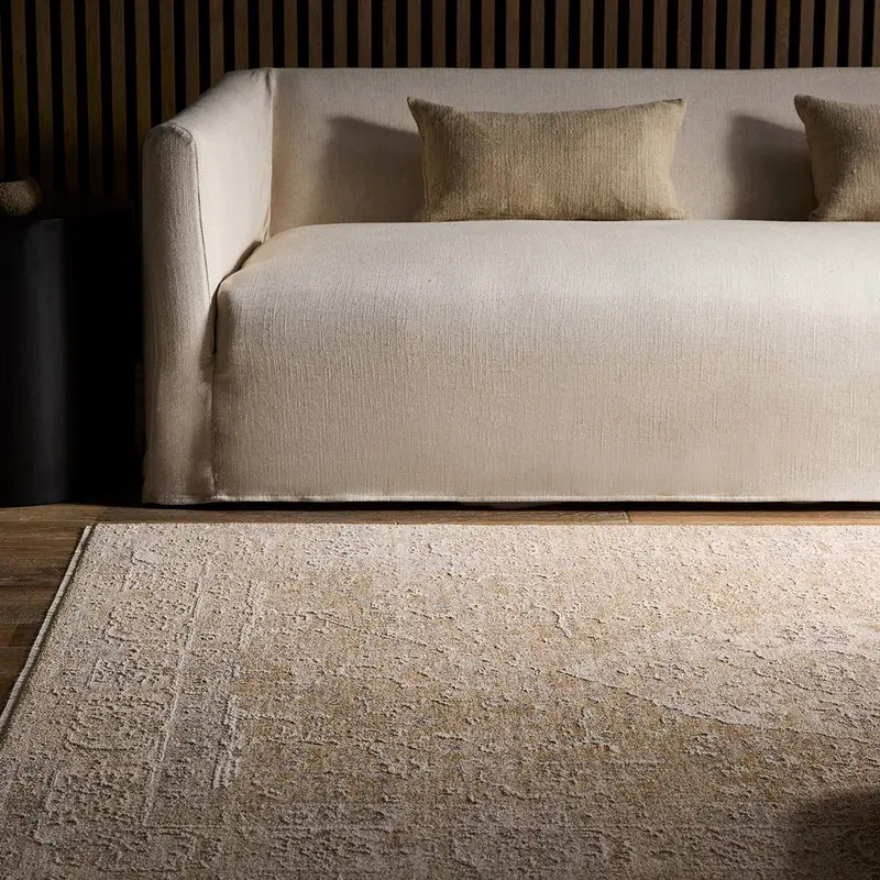 Oushak Rugs Vekhea VEK01 Lt. Brown - Chocolate & Ivory - Beige Machine Made Rug