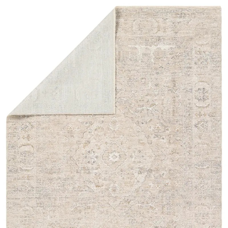 Oushak Rugs Vekhea VEK02 Lt. Grey - Grey & Ivory - Beige Machine Made Rug
