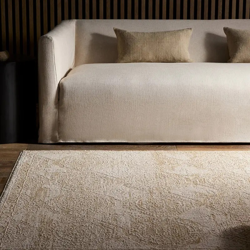 Oushak Rugs Vekhea VEK07 Ivory - Beige Machine Made Rug