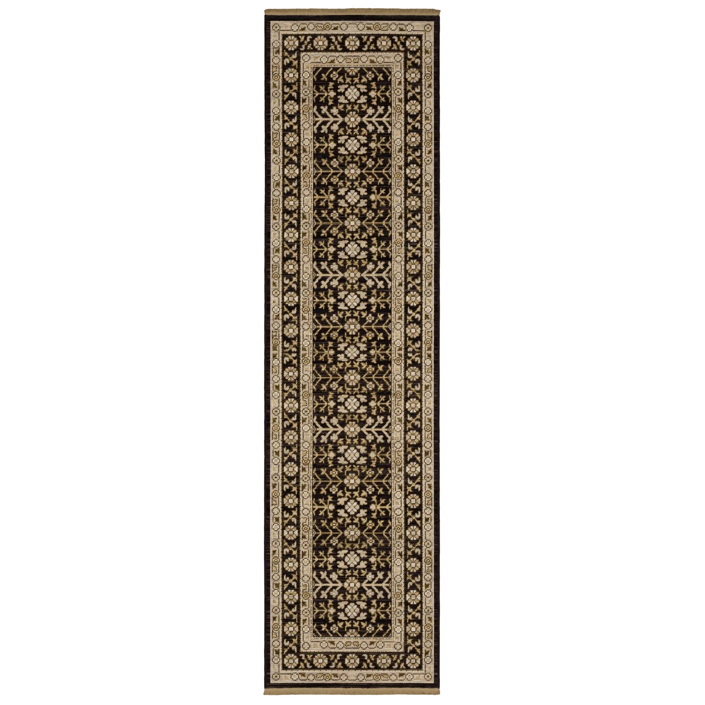 Oushak Rugs Acacia ACA10 Black - Charcoal Machine Made Rug