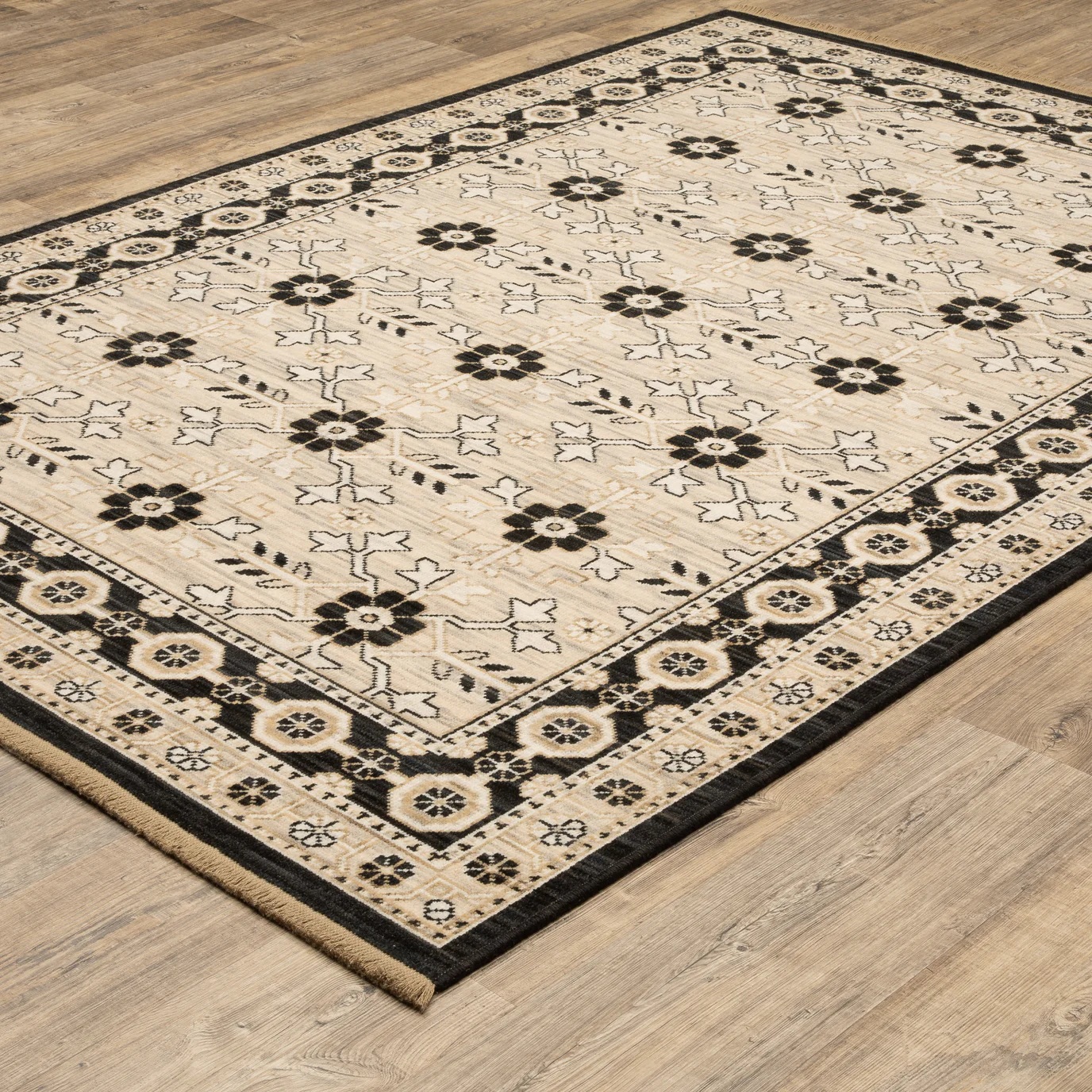 Oushak Rugs Acacia ACA09 Ivory - Beige Machine Made Rug