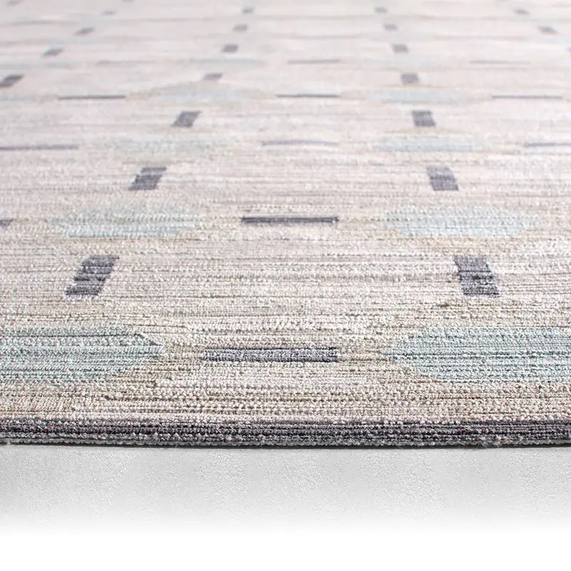 Casual Rugs & Solid Rugs Muted Mosaic MUM03 Ivory - Beige & Medium Blue - Navy Machine Made Rug