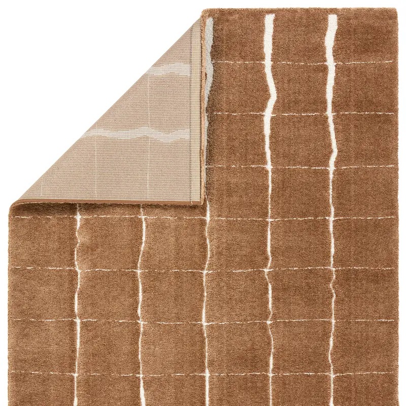 Casual Rugs & Solid Rugs Tazeka TAZ01 Lt. Brown - Chocolate & Ivory - Beige Machine Made Rug