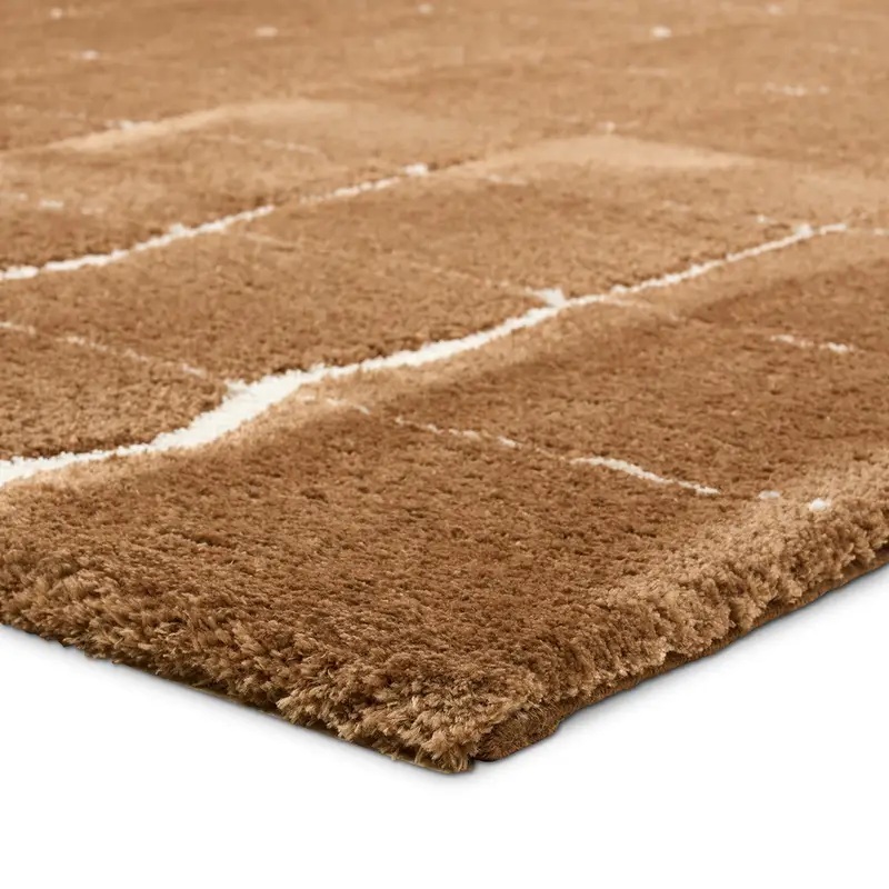 Casual Rugs & Solid Rugs Tazeka TAZ01 Lt. Brown - Chocolate & Ivory - Beige Machine Made Rug