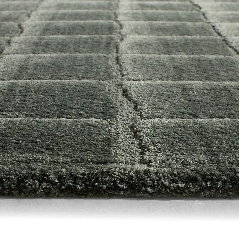 Casual Rugs & Solid Rugs Tazeka TAZ07 Black - Charcoal Machine Made Rug