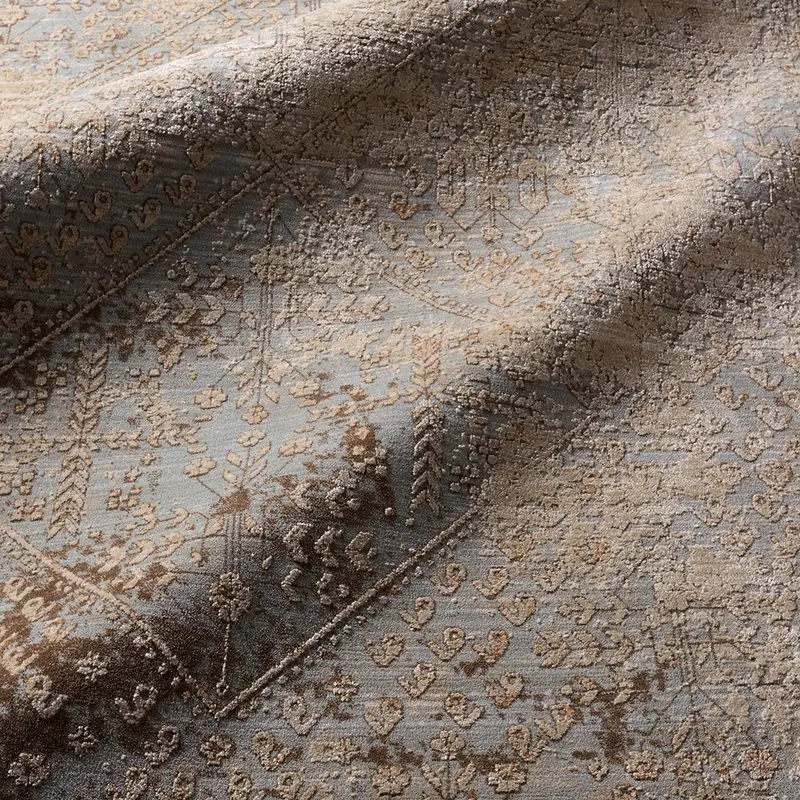 Antique Style Rugs Patterned Silence PSE01 Camel - Taupe Machine Made Rug