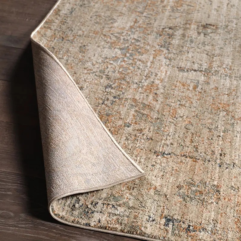 Antique Style Rugs Patterned Silence PSE02 Camel - Taupe & Lt. Brown - Chocolate Machine Made Rug