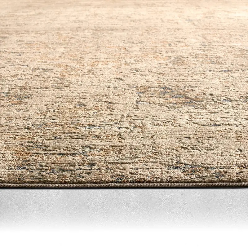 Antique Style Rugs Patterned Silence PSE02 Camel - Taupe & Lt. Brown - Chocolate Machine Made Rug