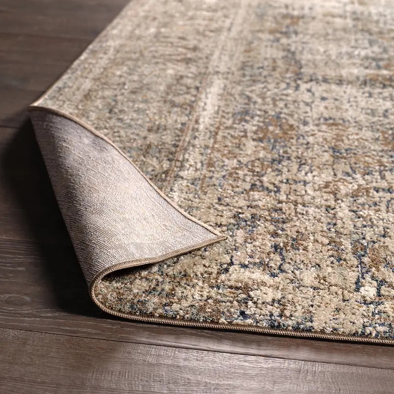 Antique Style Rugs Patterned Silence PSE04 Camel - Taupe Machine Made Rug