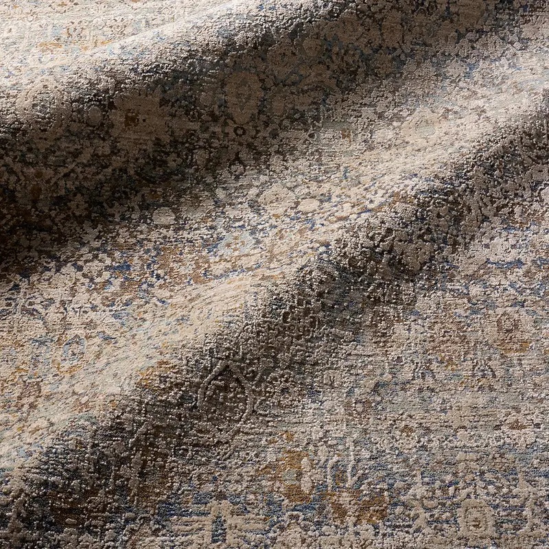 Antique Style Rugs Patterned Silence PSE04 Camel - Taupe Machine Made Rug