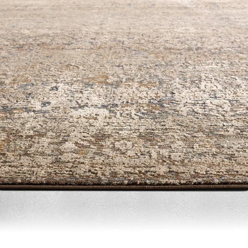 Antique Style Rugs Patterned Silence PSE04 Camel - Taupe Machine Made Rug
