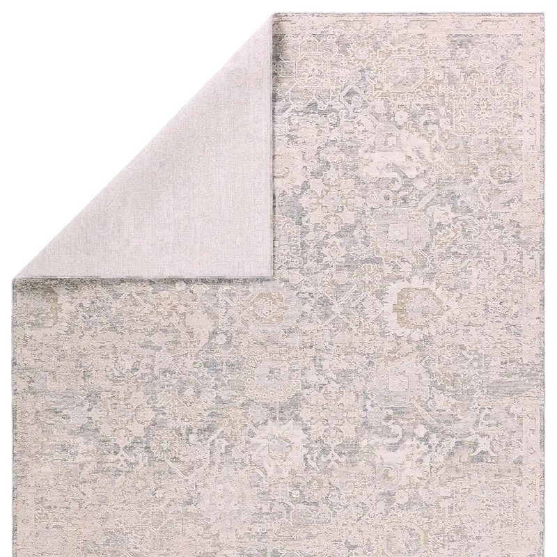 Traditional & Oriental Rugs Zarif ZAR02 Lt. Grey - Grey & Ivory - Beige Machine Made Rug