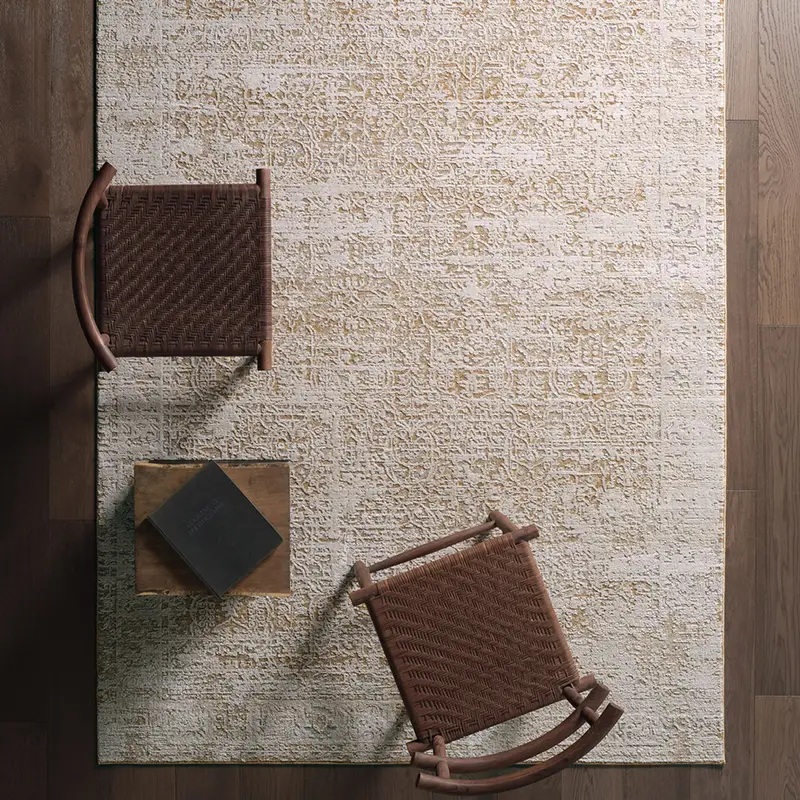 Traditional & Oriental Rugs Zarif ZAR04 Rust - Orange & Ivory - Beige Machine Made Rug