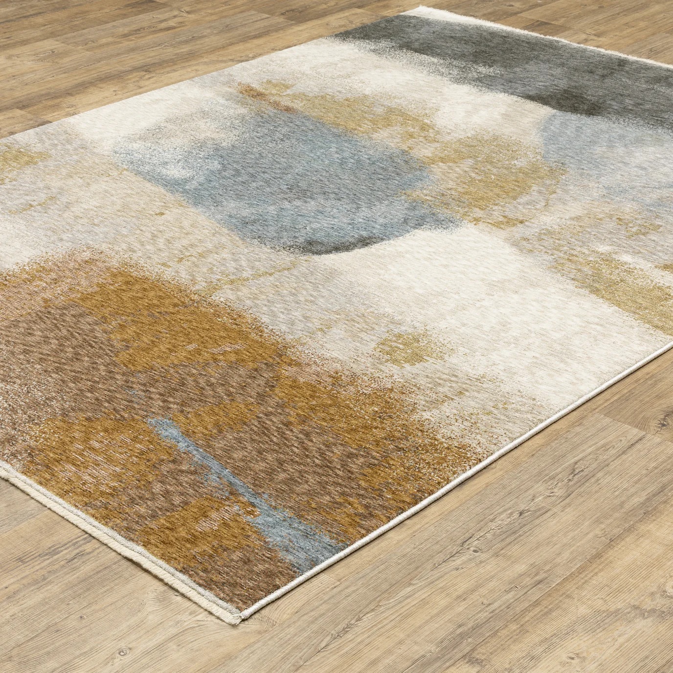 Contemporary Rugs & Transitional Rugs Hayden HAY09 Ivory - Beige & Camel - Taupe Machine Made Rug