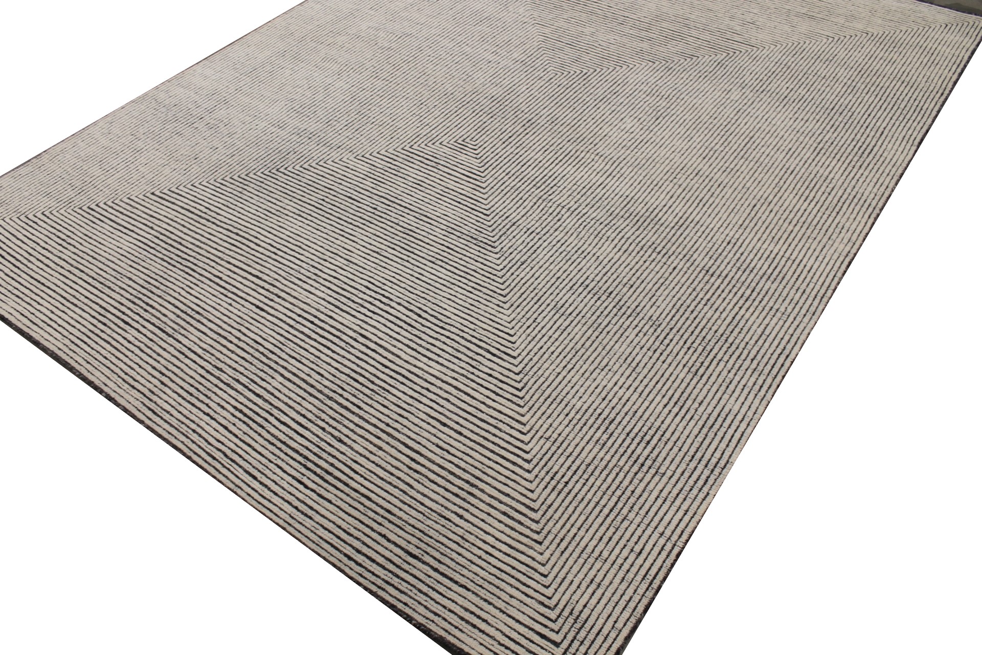 Casual Rugs & Solid Rugs Casbah R-3  029339 Ivory - Beige & Black - Charcoal Hand Knotted Rug