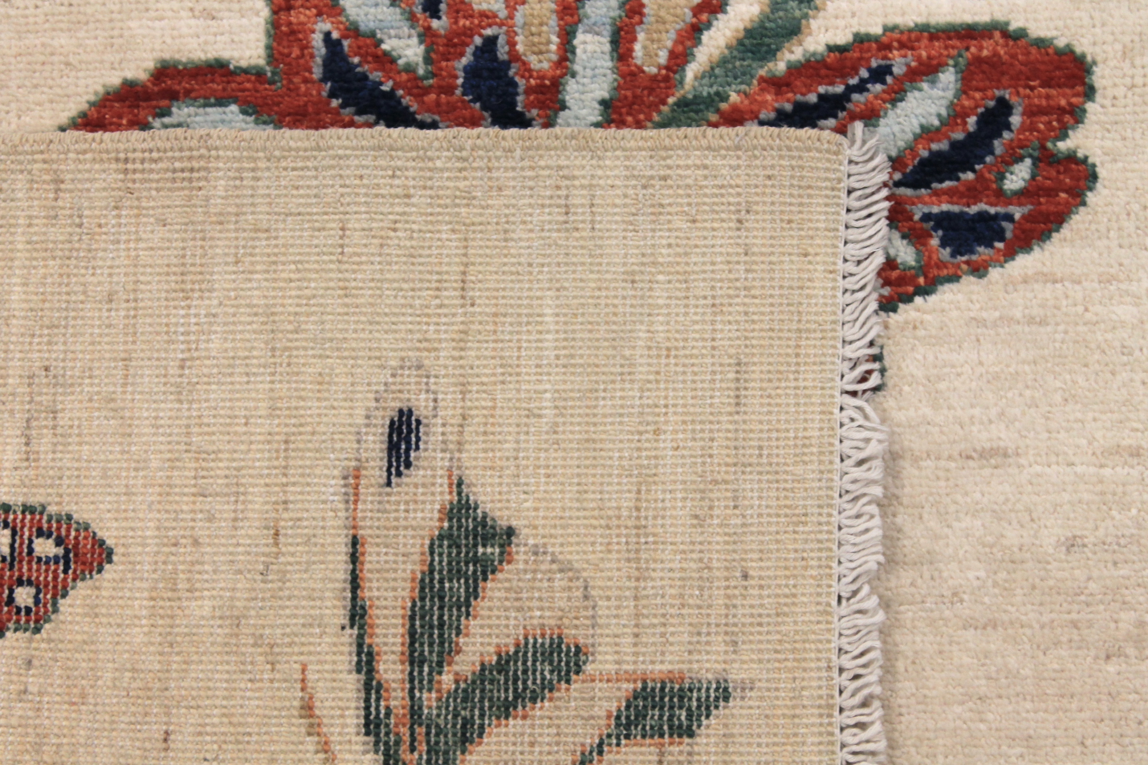 Contemporary Rugs & Transitional Rugs Butterfly 030181 Ivory - Beige Hand Knotted Rug