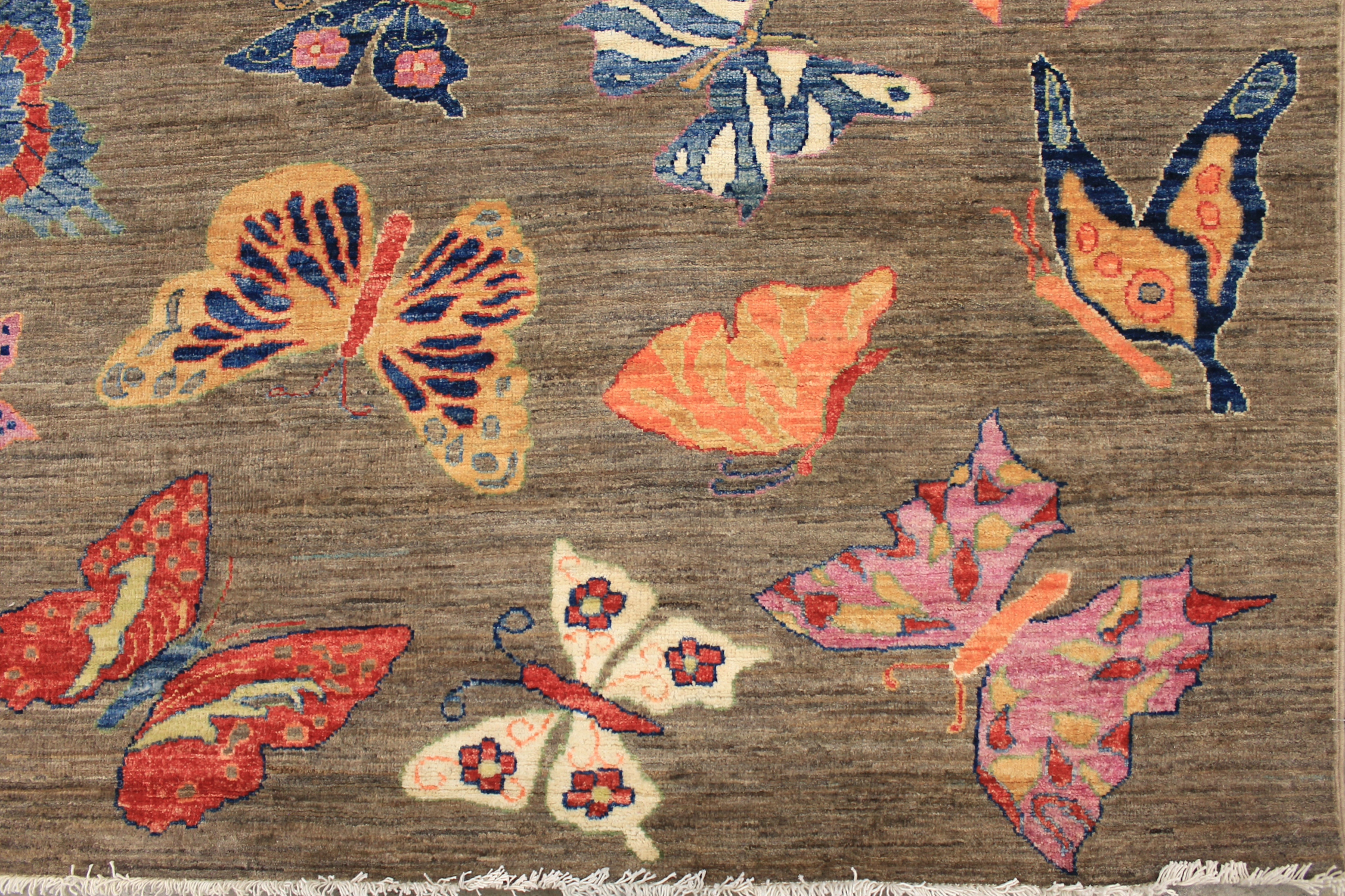 Contemporary Rugs & Transitional Rugs Butterfly 03166 Lt. Brown - Chocolate Hand Knotted Rug