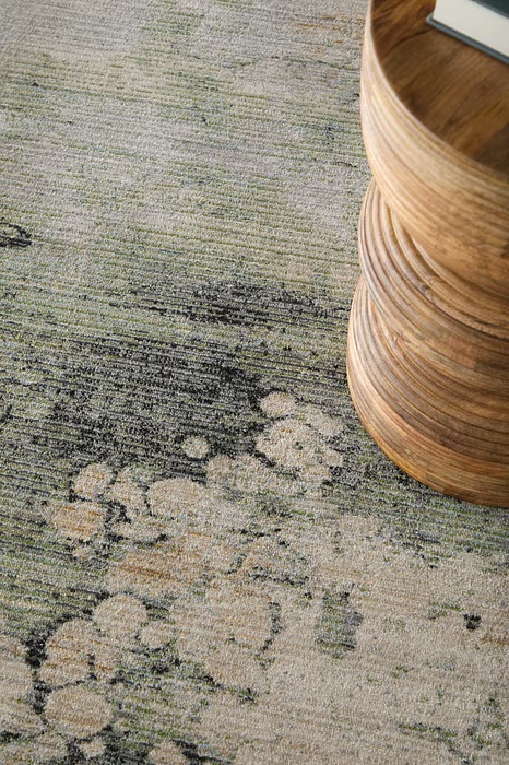Contemporary Rugs & Transitional Rugs Sonora 39U9F Green/Beige Green & Ivory - Beige Machine Made Rug