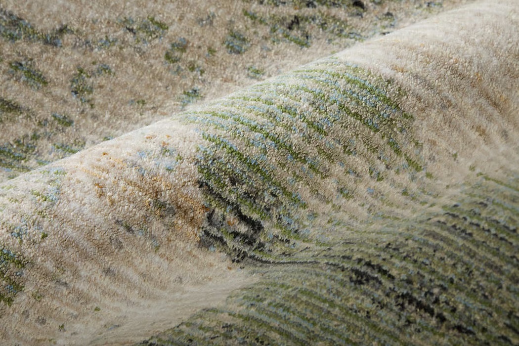 Contemporary Rugs & Transitional Rugs Sonora 39U9F Green/Beige Green & Ivory - Beige Machine Made Rug