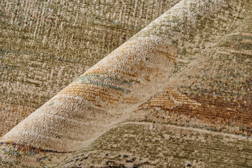 Contemporary Rugs & Transitional Rugs Pearson 39SBF Green & Ivory - Beige Machine Made Rug