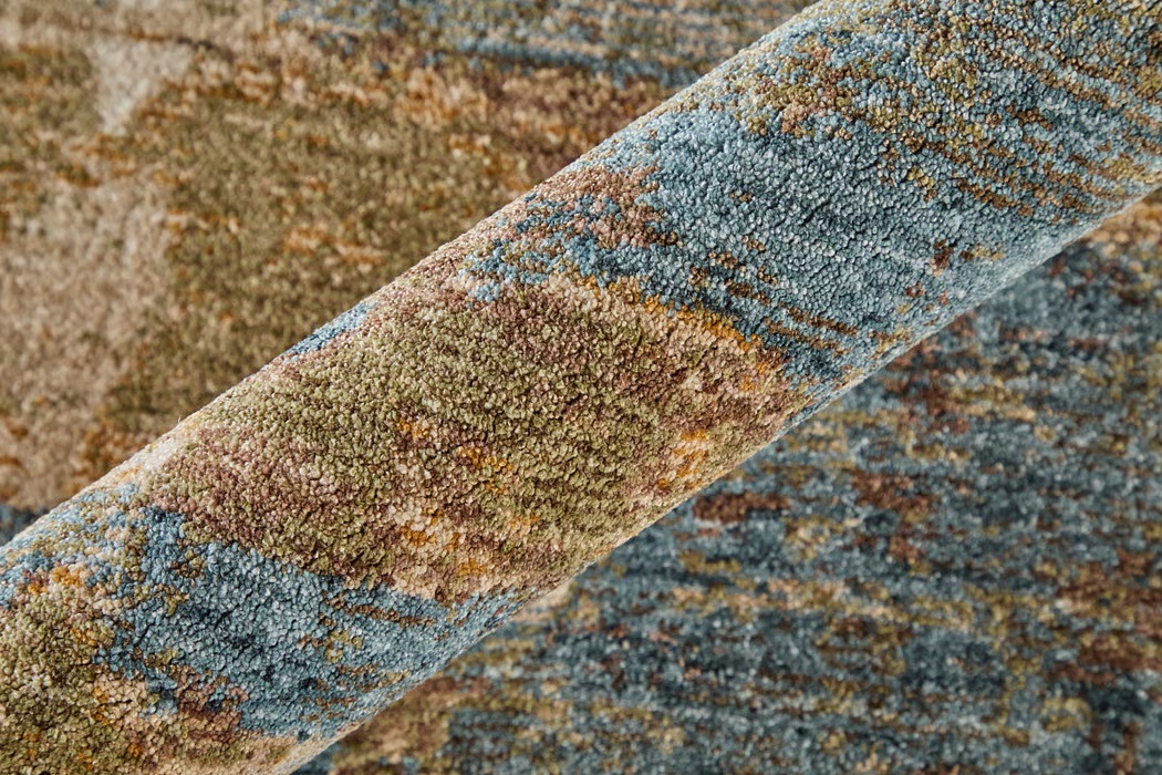 Contemporary Rugs & Transitional Rugs Pearson 39SCF Lt. Blue - Blue & Ivory - Beige Machine Made Rug