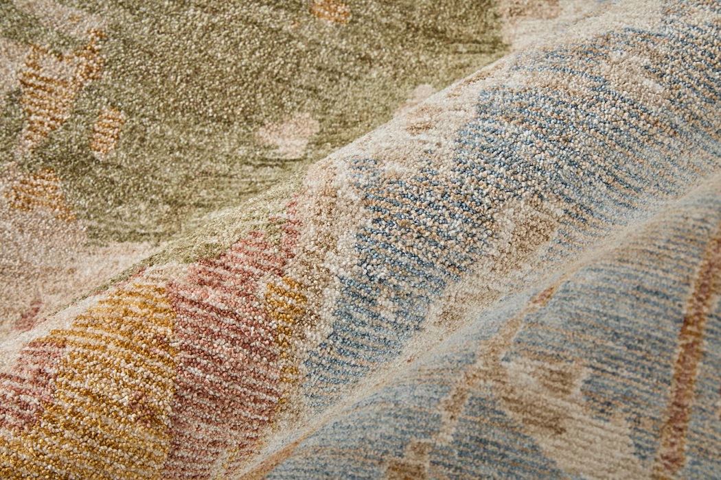 Contemporary Rugs & Transitional Rugs Pearson 39SRF Ivory - Beige & Green Machine Made Rug
