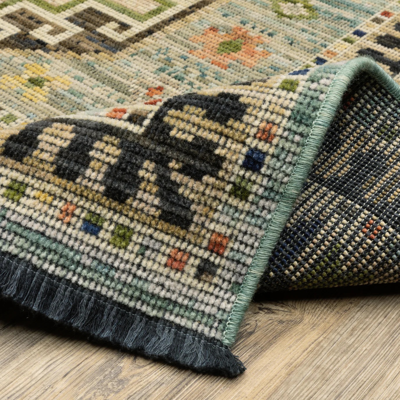 Traditional & Oriental Rugs Legacy LGY10 Lt. Blue - Blue & Ivory - Beige Machine Made Rug