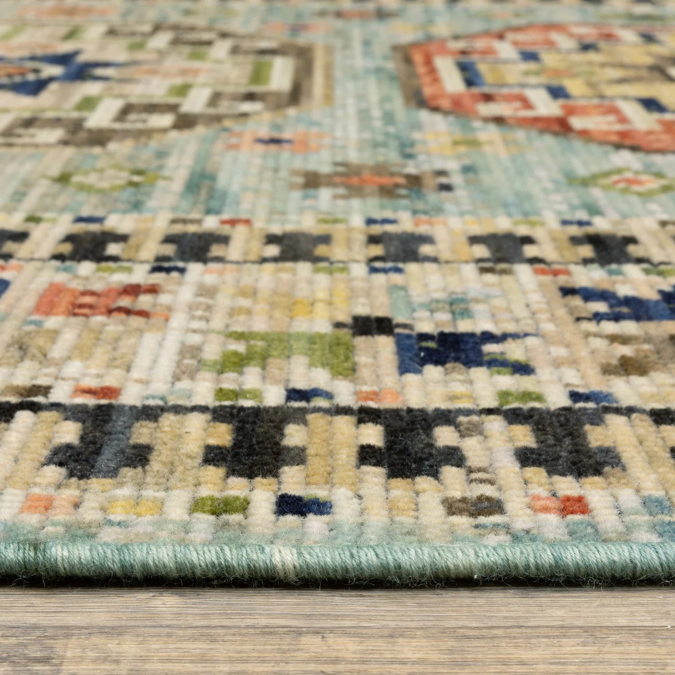 Traditional & Oriental Rugs Legacy LGY10 Lt. Blue - Blue & Ivory - Beige Machine Made Rug