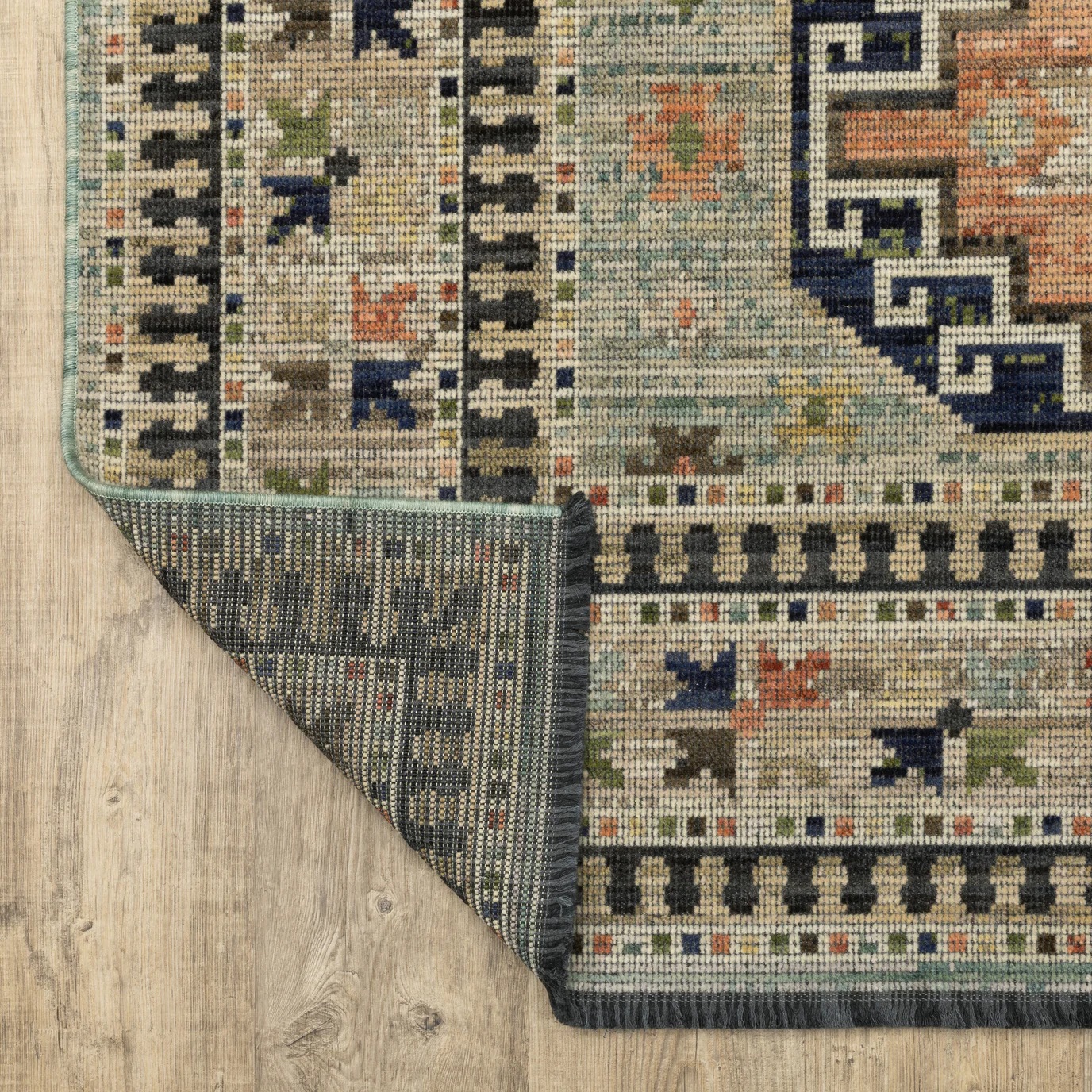 Traditional & Oriental Rugs Legacy LGY10 Lt. Blue - Blue & Ivory - Beige Machine Made Rug