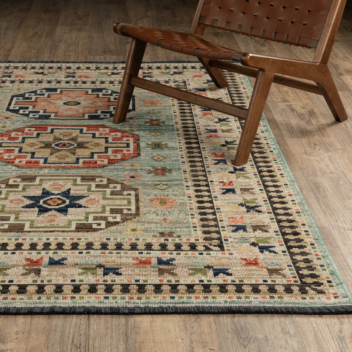 Traditional & Oriental Rugs Legacy LGY10 Lt. Blue - Blue & Ivory - Beige Machine Made Rug
