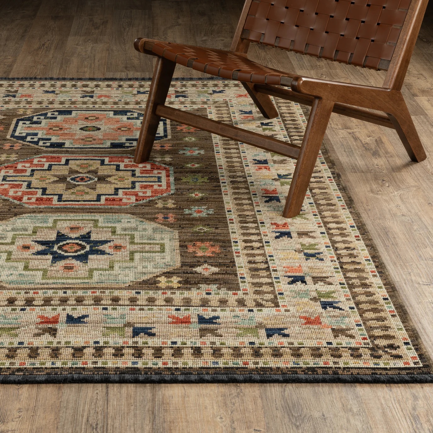 Antique Style Rugs Legacy LGY09 Lt. Brown - Chocolate & Ivory - Beige Machine Made Rug