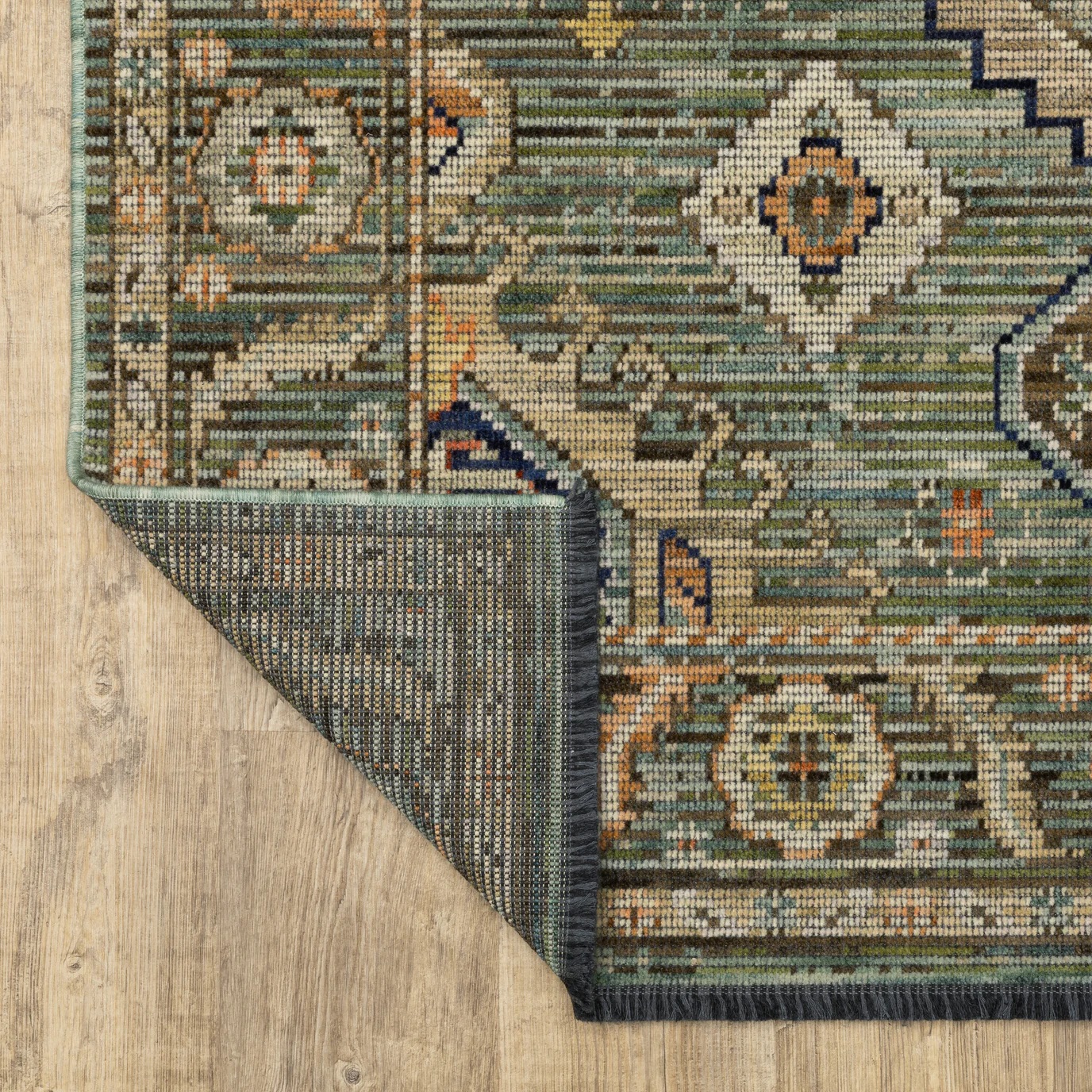 Antique Style Rugs Legacy LGY12 Green Machine Made Rug