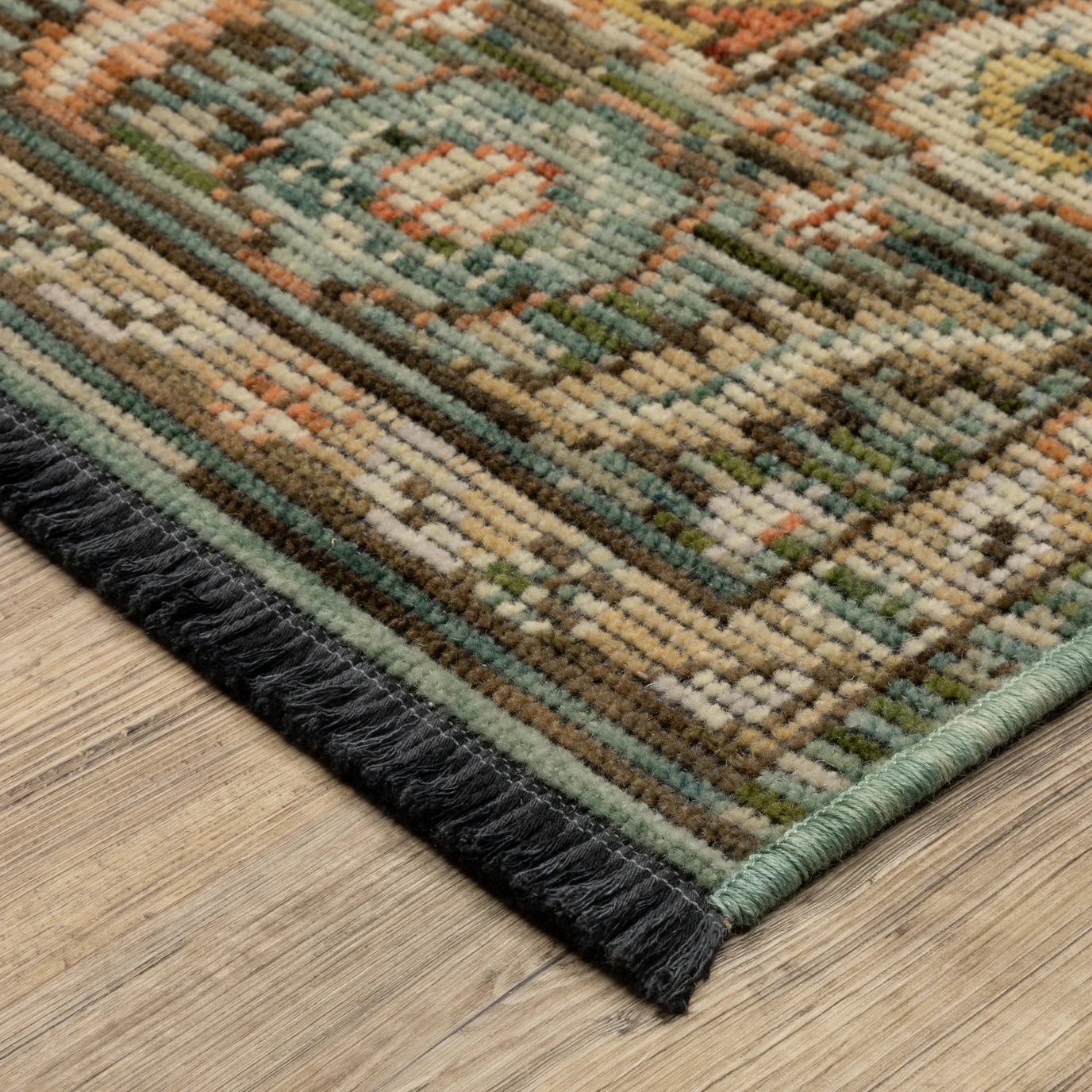Antique Style Rugs Legacy LGY12 Green Machine Made Rug